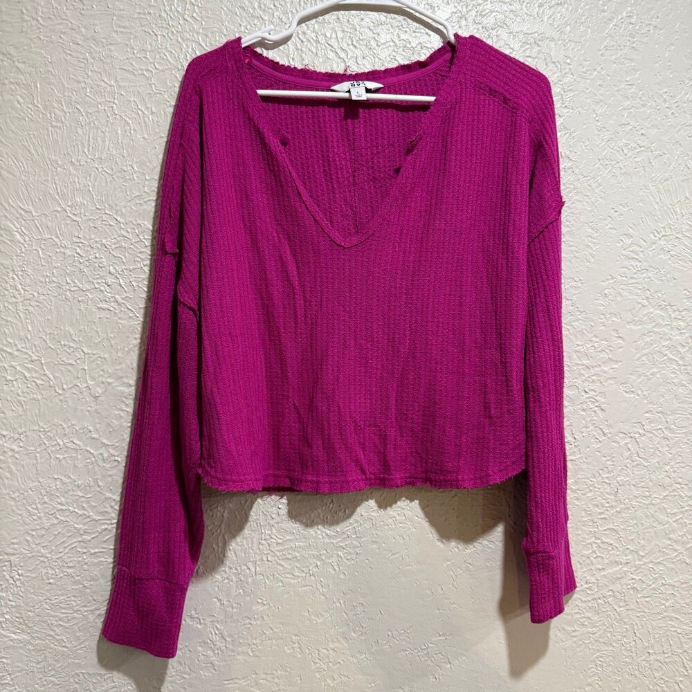 Joy lab long sleeve cropped top purple? Size large